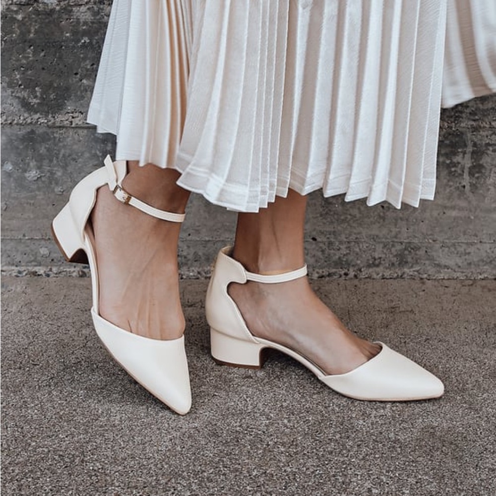 Lulus Ankle Strap Block Kitten Heel Sandals